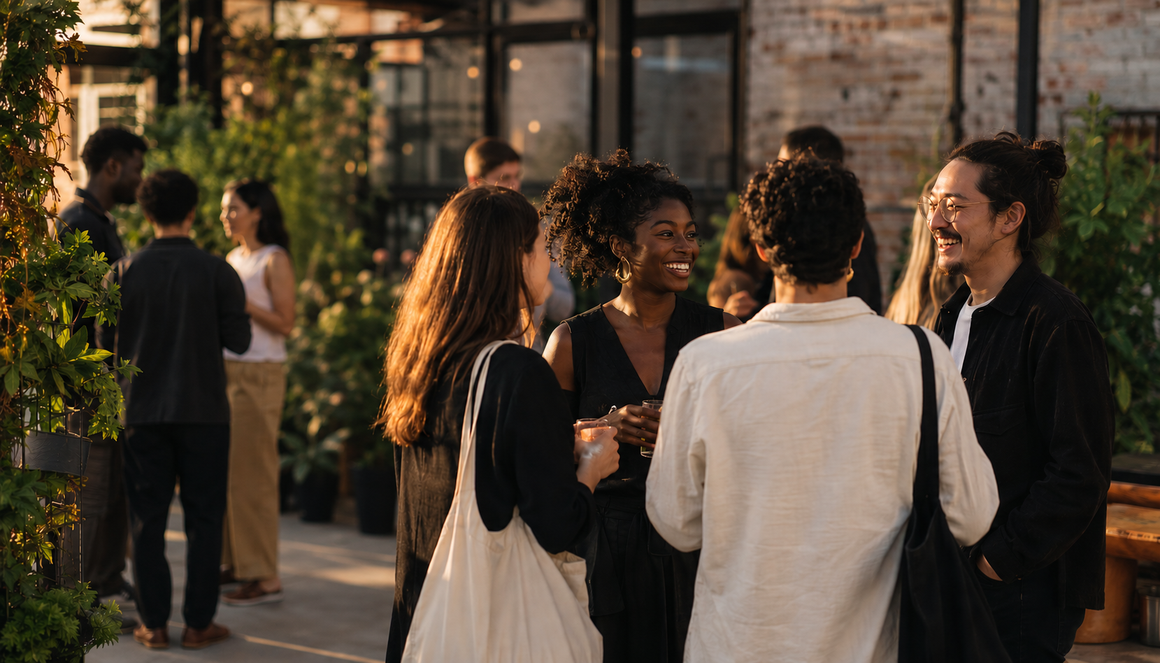 Urbanists connecting at an All Things Urban chapter meetup